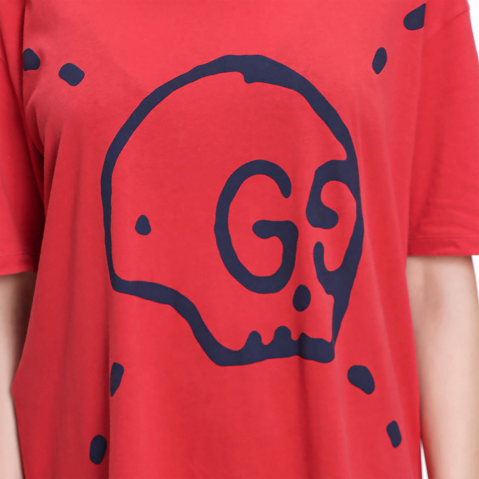 Gucci - Red Cotton Ghost Printed T shirt 